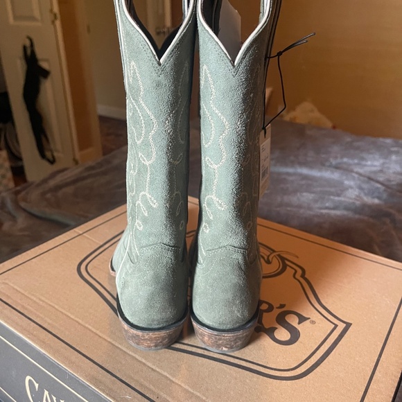 Ariat Soft Olive Suede Western Boots - Picture 3 of 5